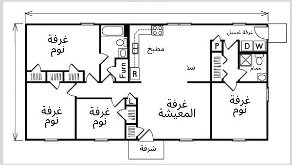 مخطط بيت صغير شعبي