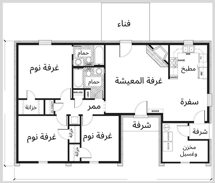 مخطط بيت صغير شعبي