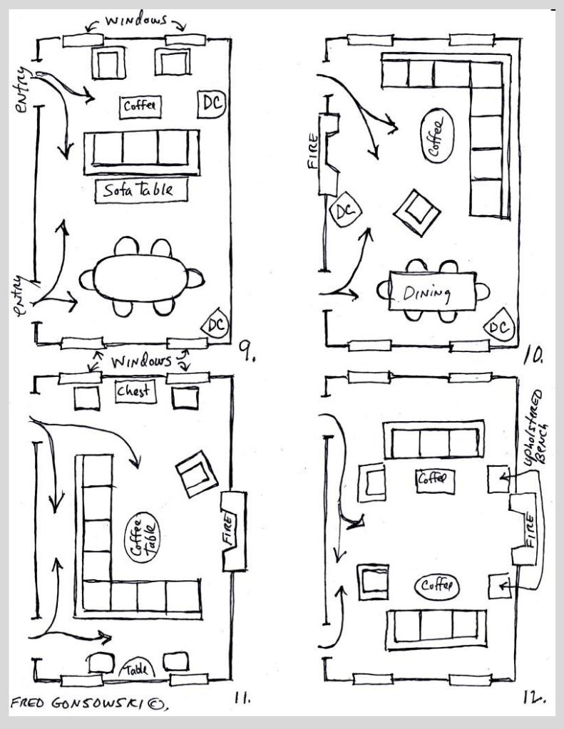 ثلاث قواعد هامة لتنظيم ديكور الصالة المستطيلة ديكورنا